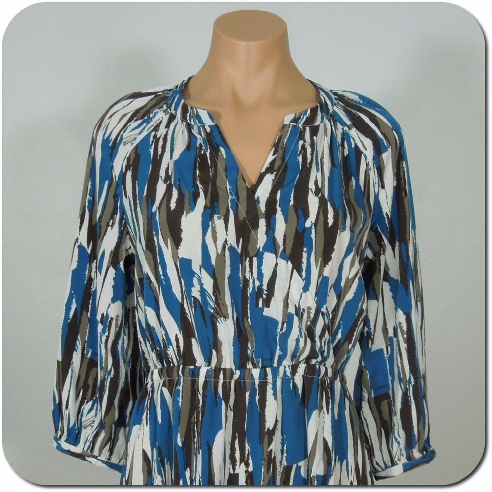 BANANA REPUBLIC Dress size 0P Womens Petite Watercolor Print Cross Front